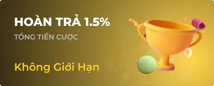 Chương trình hoàn trả 1.5% không giới hạn tại g666